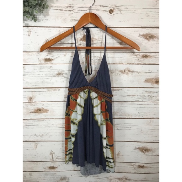 Ocean Drive Tops - OCEAN DRIVE BOHO HALTER TOP SIZE MEDIUM